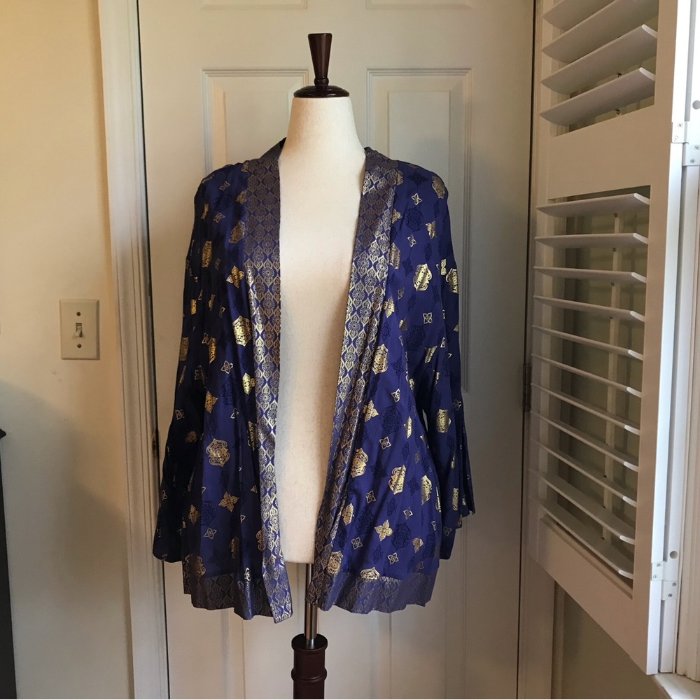 Purple and gold kimono